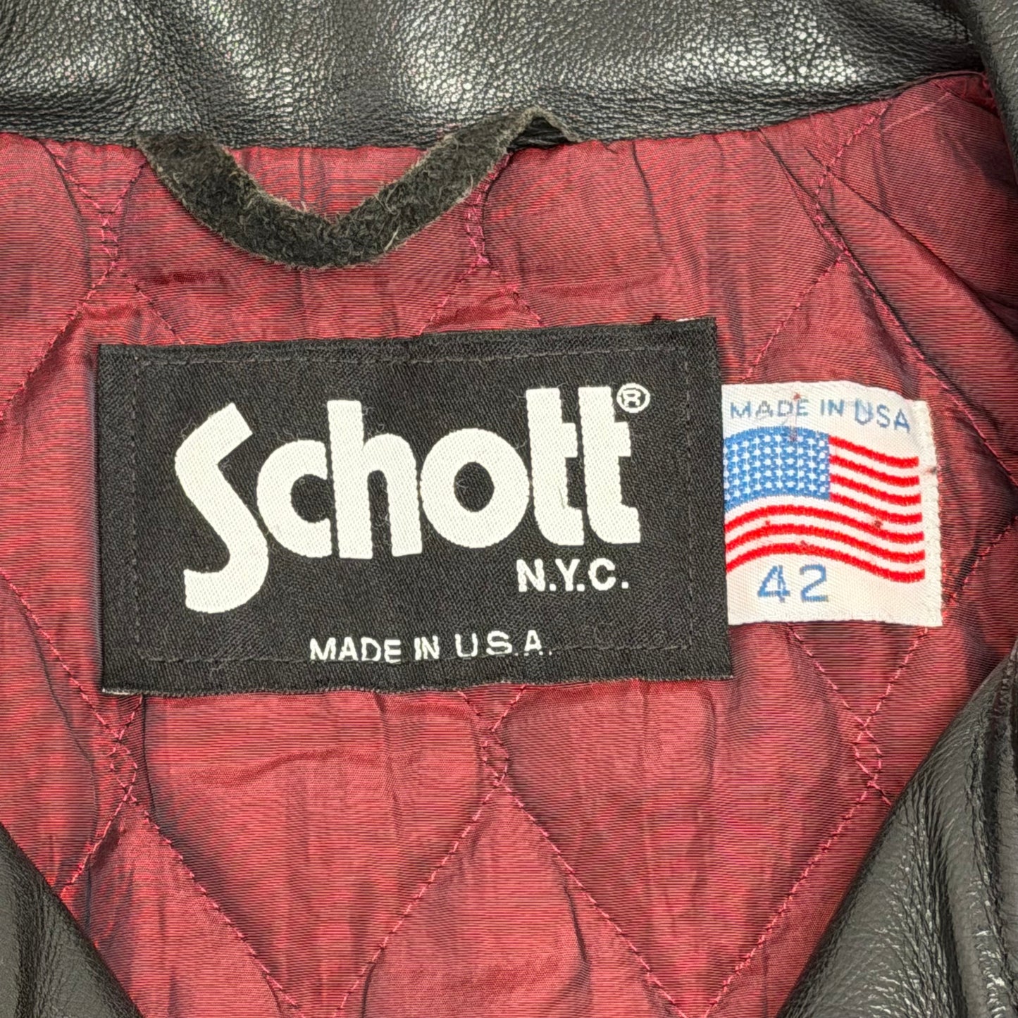 SCHOTT NYC Leather Car Coat