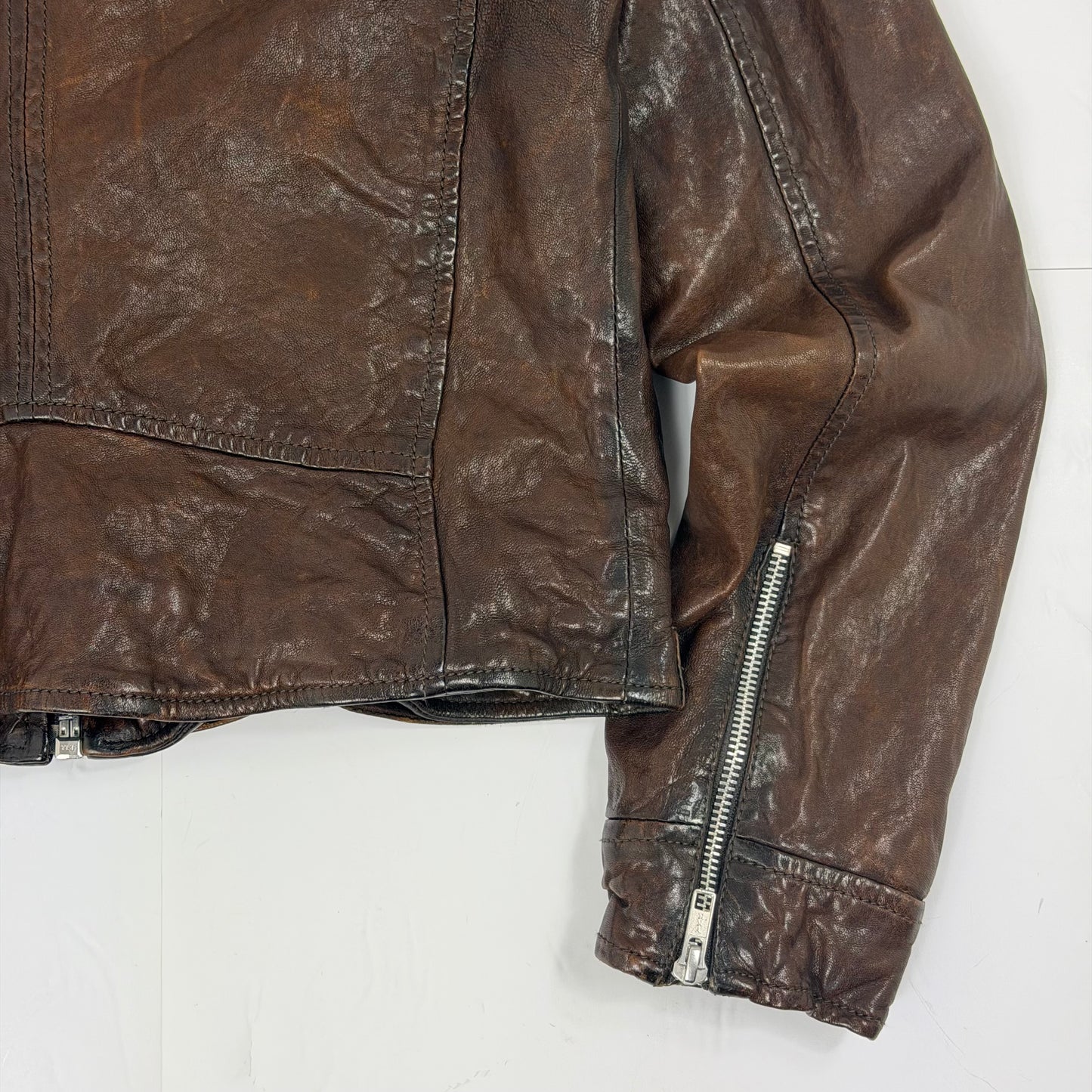 FRENCH CONNECTION Leather Biker Style Jacket