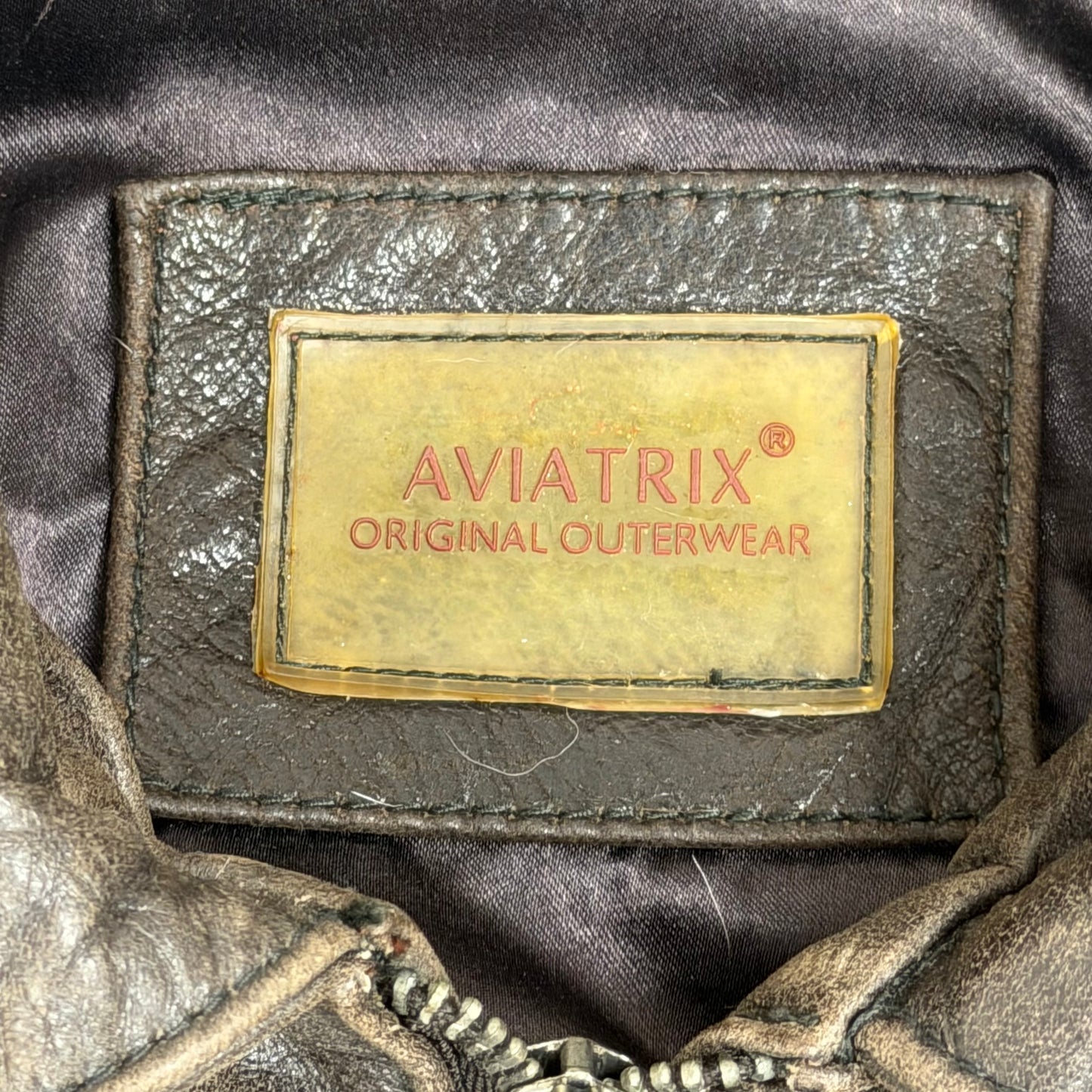 AVIATRIX Leather Bomber Jacket