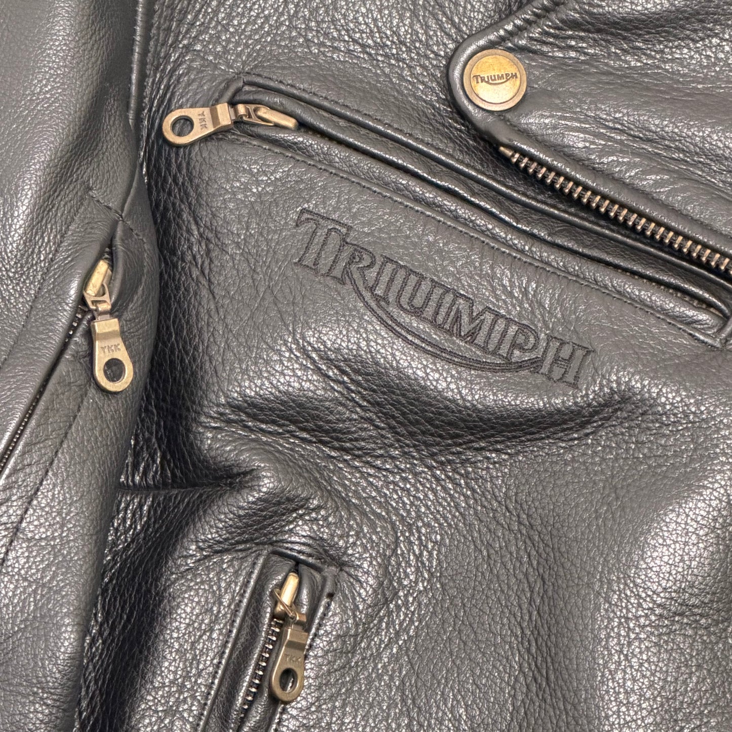 TRIUMPH “Triple Connection” Leather Motorcycle Jacket