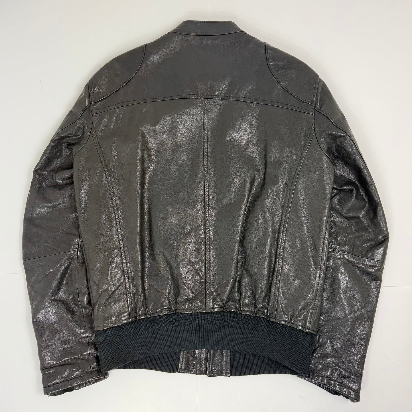 REPLAY Leather Flight Style Jacket