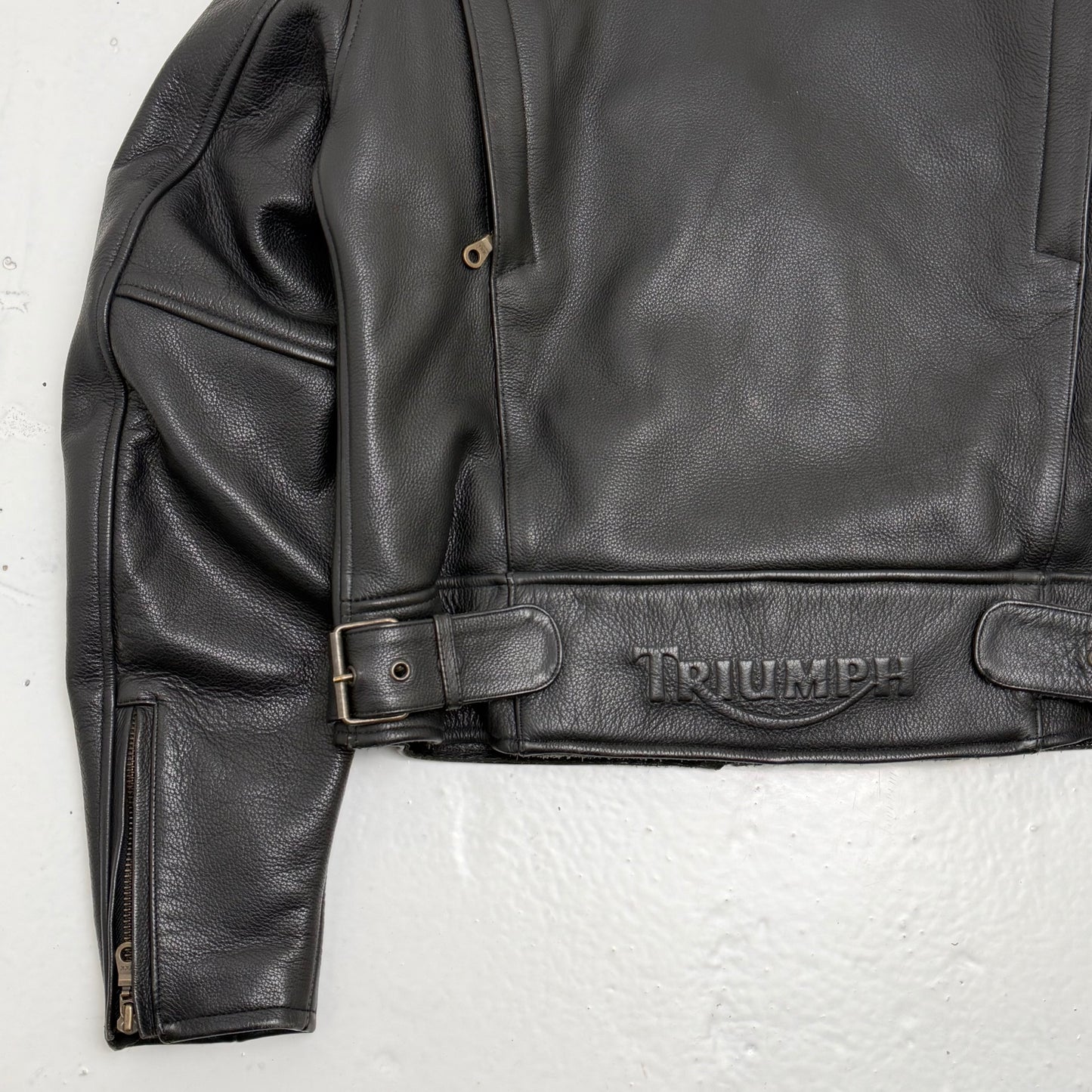 TRIUMPH “Triple Connection” Leather Motorcycle Jacket
