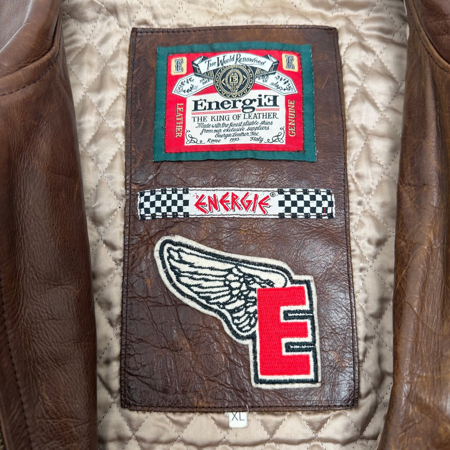 ENERGIE Flight-style Leather Jacket