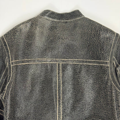 HELIUM Cracked Leather Jacket