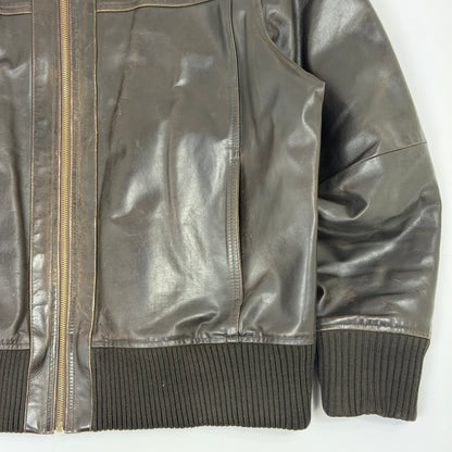 HELIUM Leather Bomber Jacket
