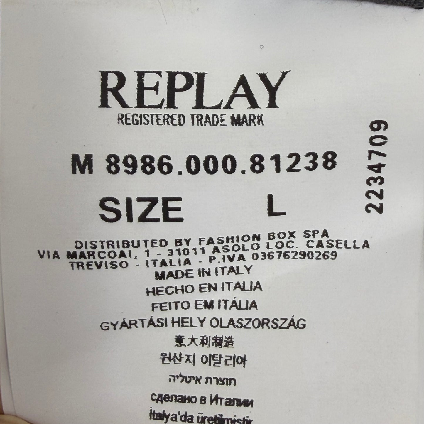 REPLAY Leather Flight Style Jacket