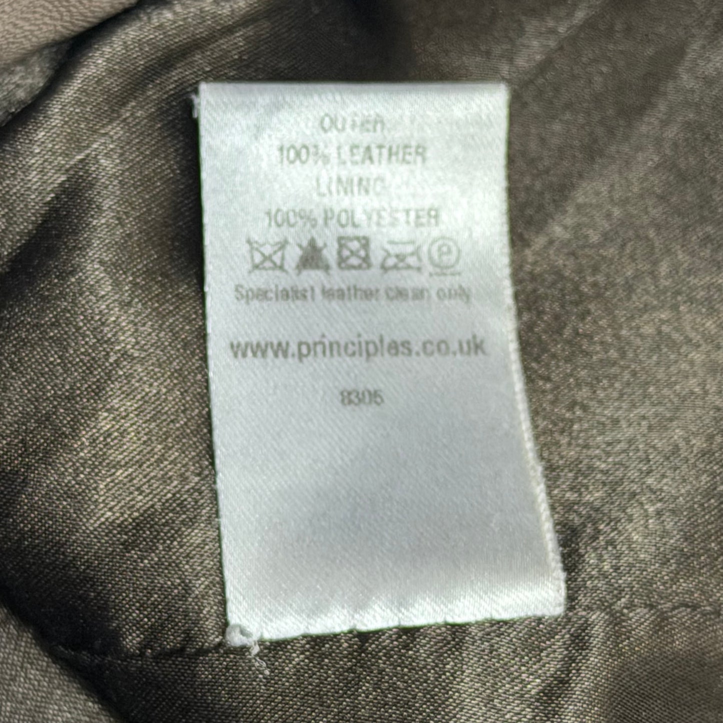 PRINCIPLES Distressed Leather Jacket