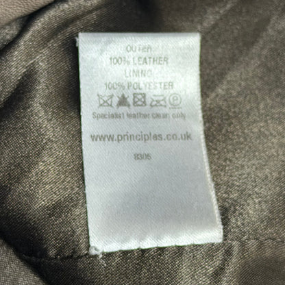 PRINCIPLES Distressed Leather Jacket