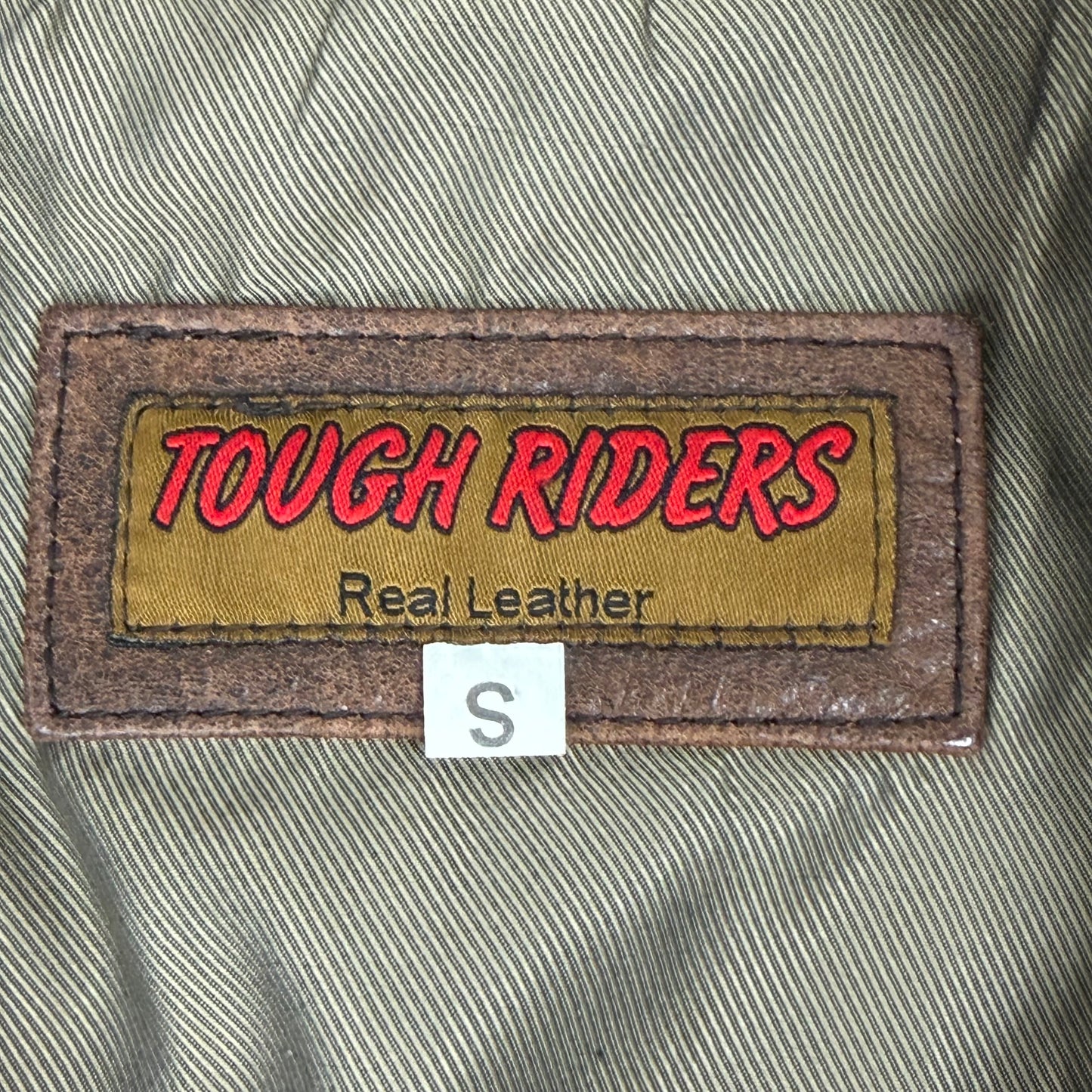 TOUGH RIDERS Leather Bomber Jacket