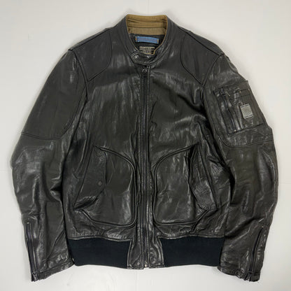 REPLAY Leather Flight Style Jacket
