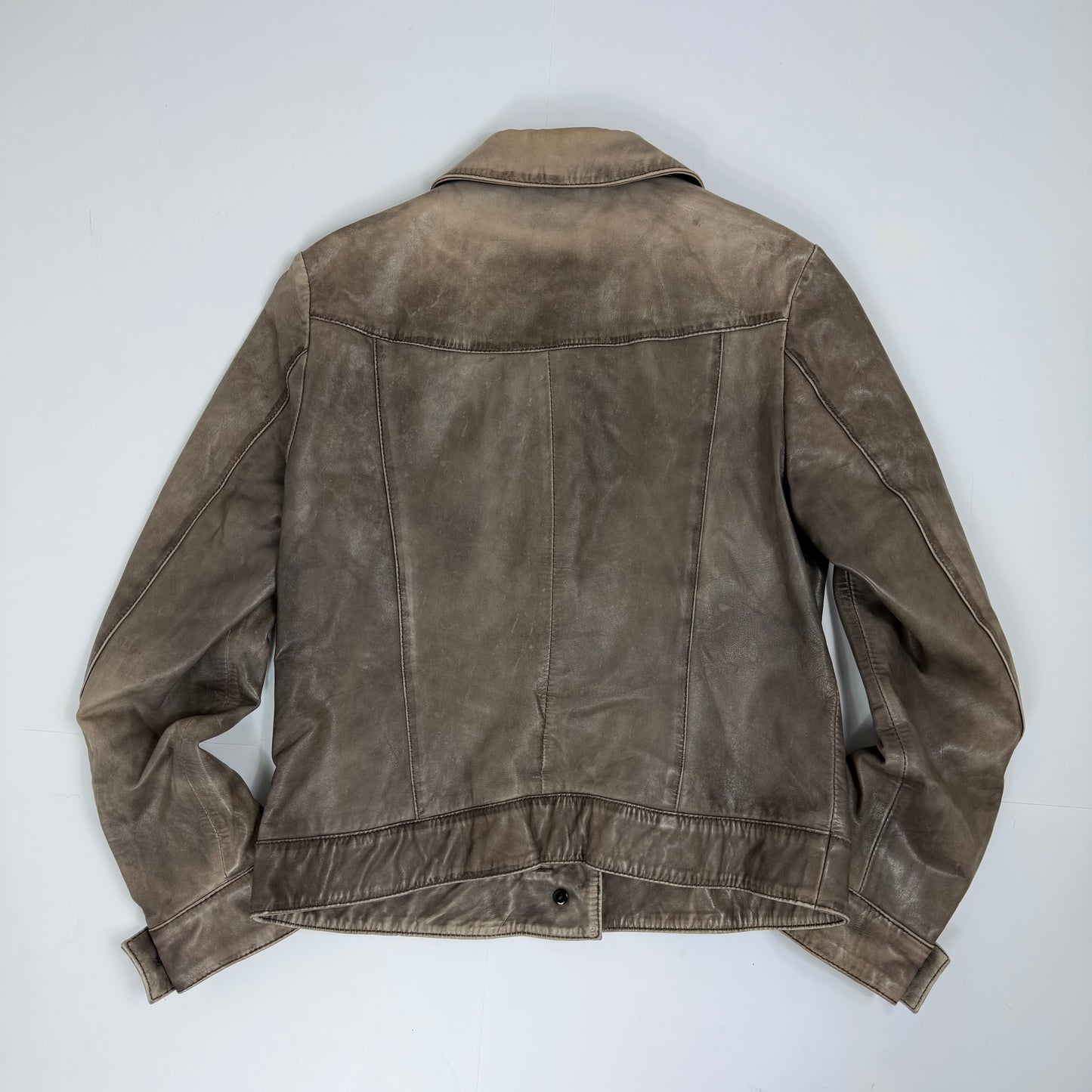 PRINCIPLES Distressed Leather Jacket