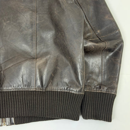 HELIUM Leather Bomber Jacket