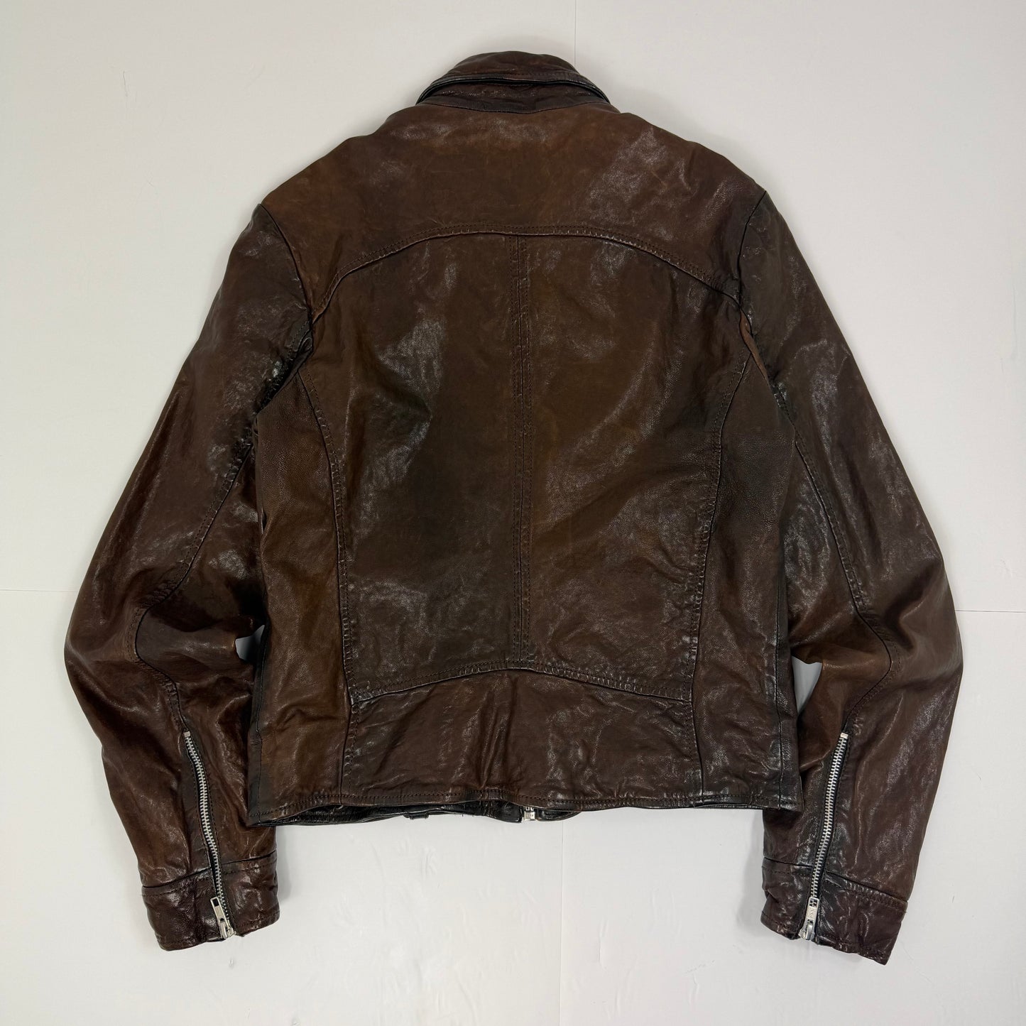 FRENCH CONNECTION Leather Biker Style Jacket