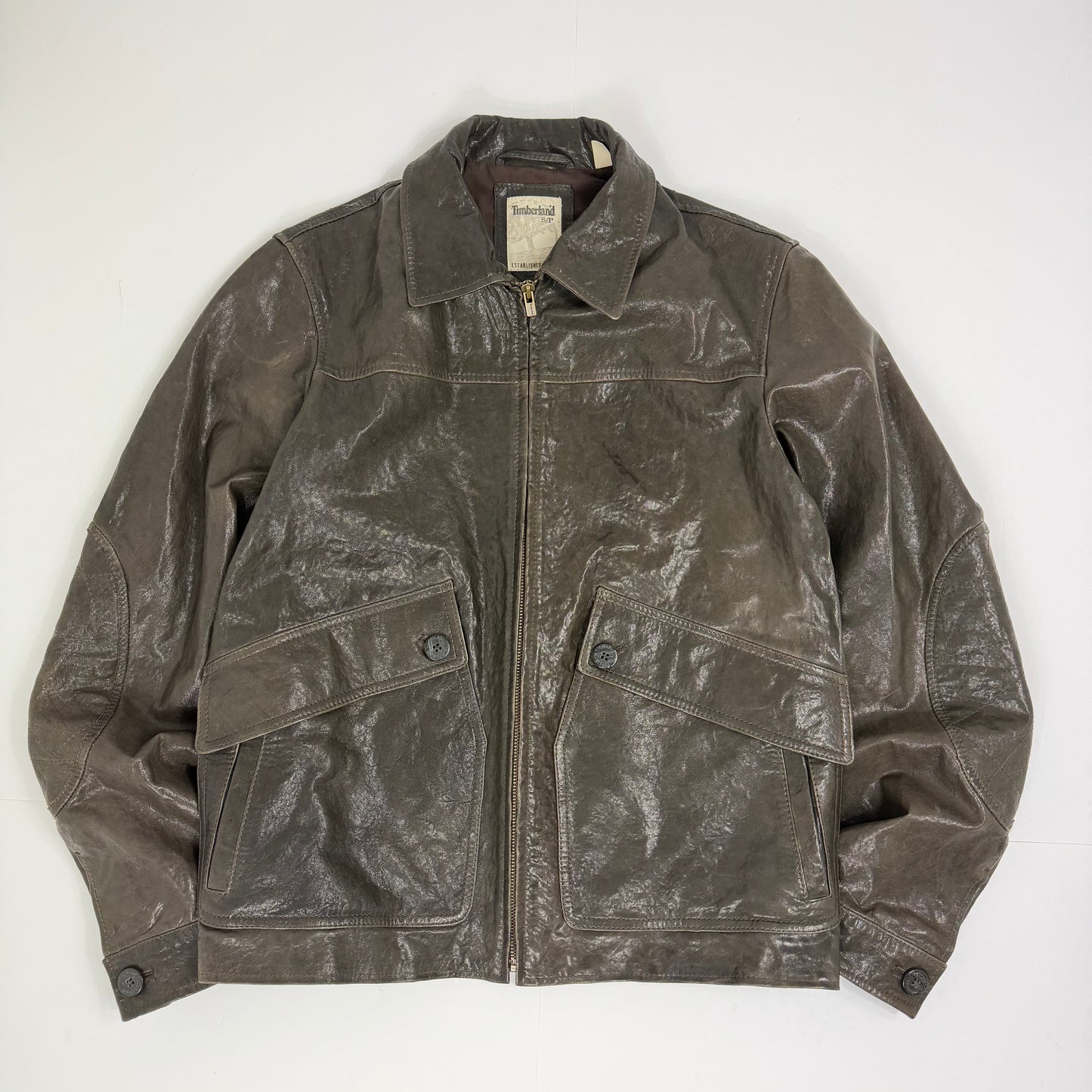 TIMBERLAND Leather Bomber Jacket