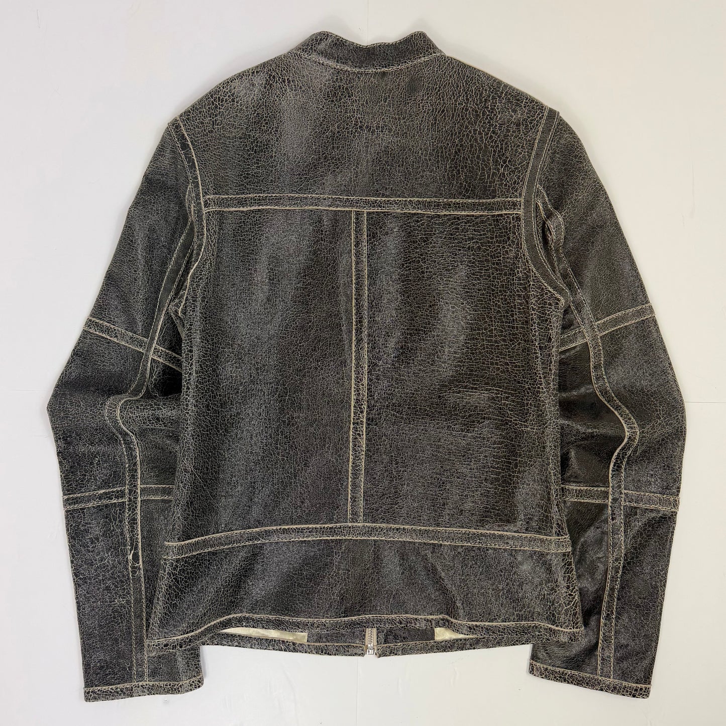 HELIUM Cracked Leather Jacket