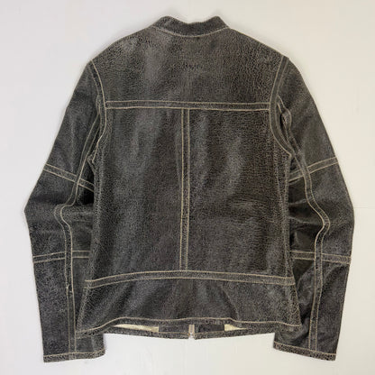 HELIUM Cracked Leather Jacket