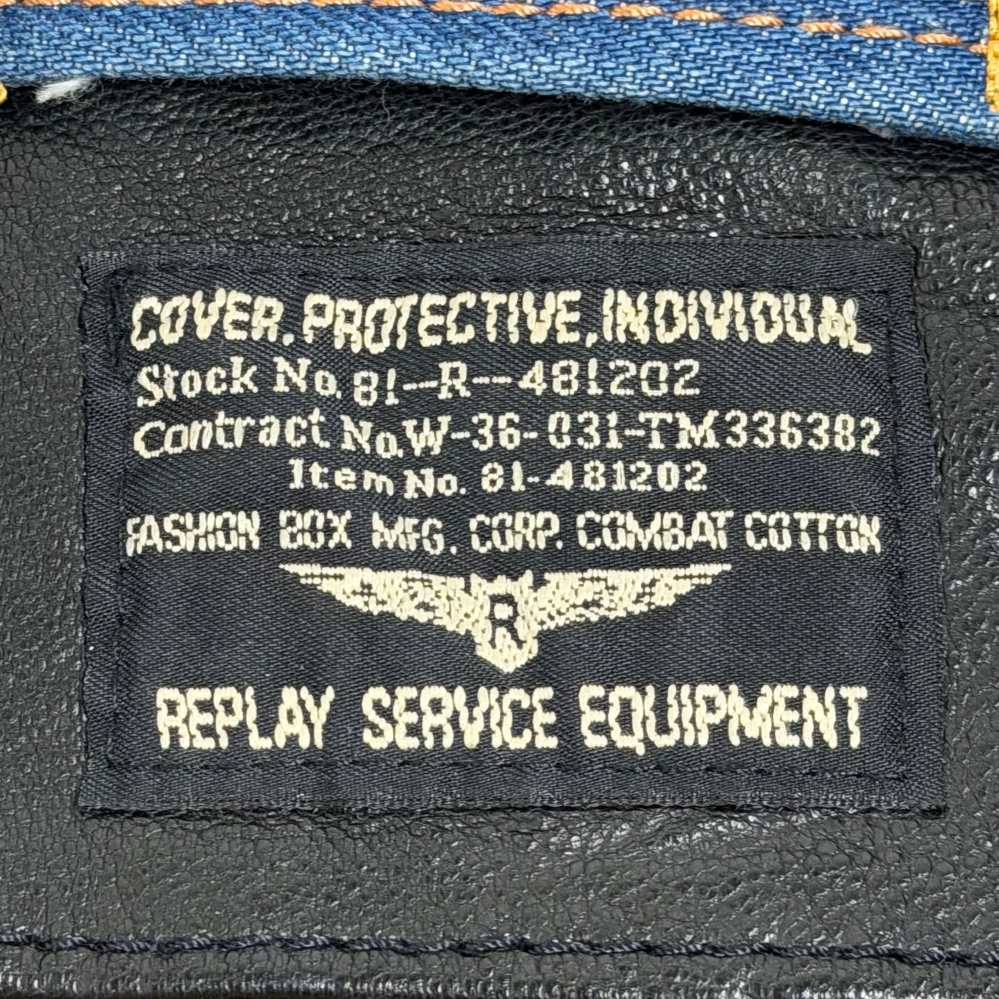 REPLAY Leather Flight Style Jacket