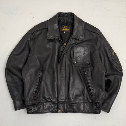 AVIATION LEATHERCRAFT Leather Flight Jacket