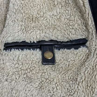 GAP Distressed Sherpa Lined Leather Jacket