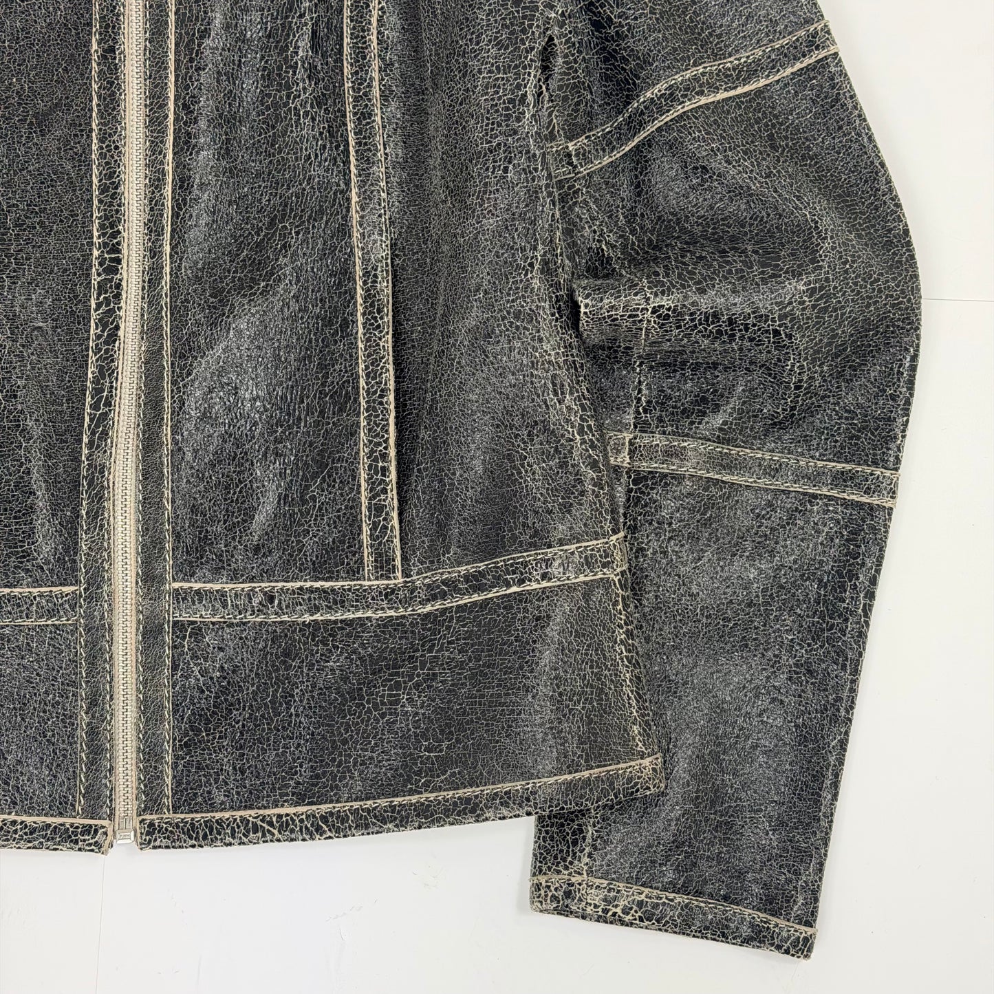HELIUM Cracked Leather Jacket