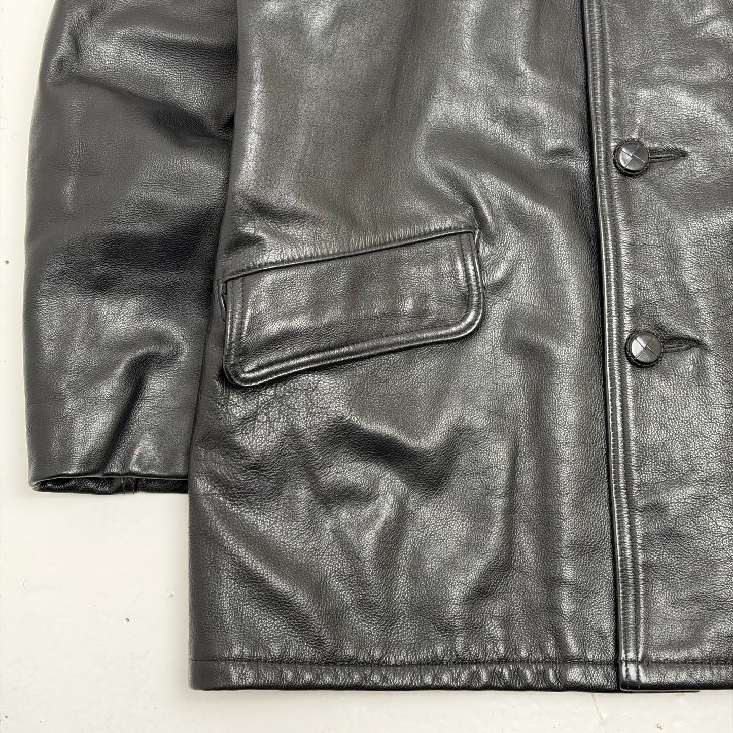SCHOTT NYC Leather Car Coat