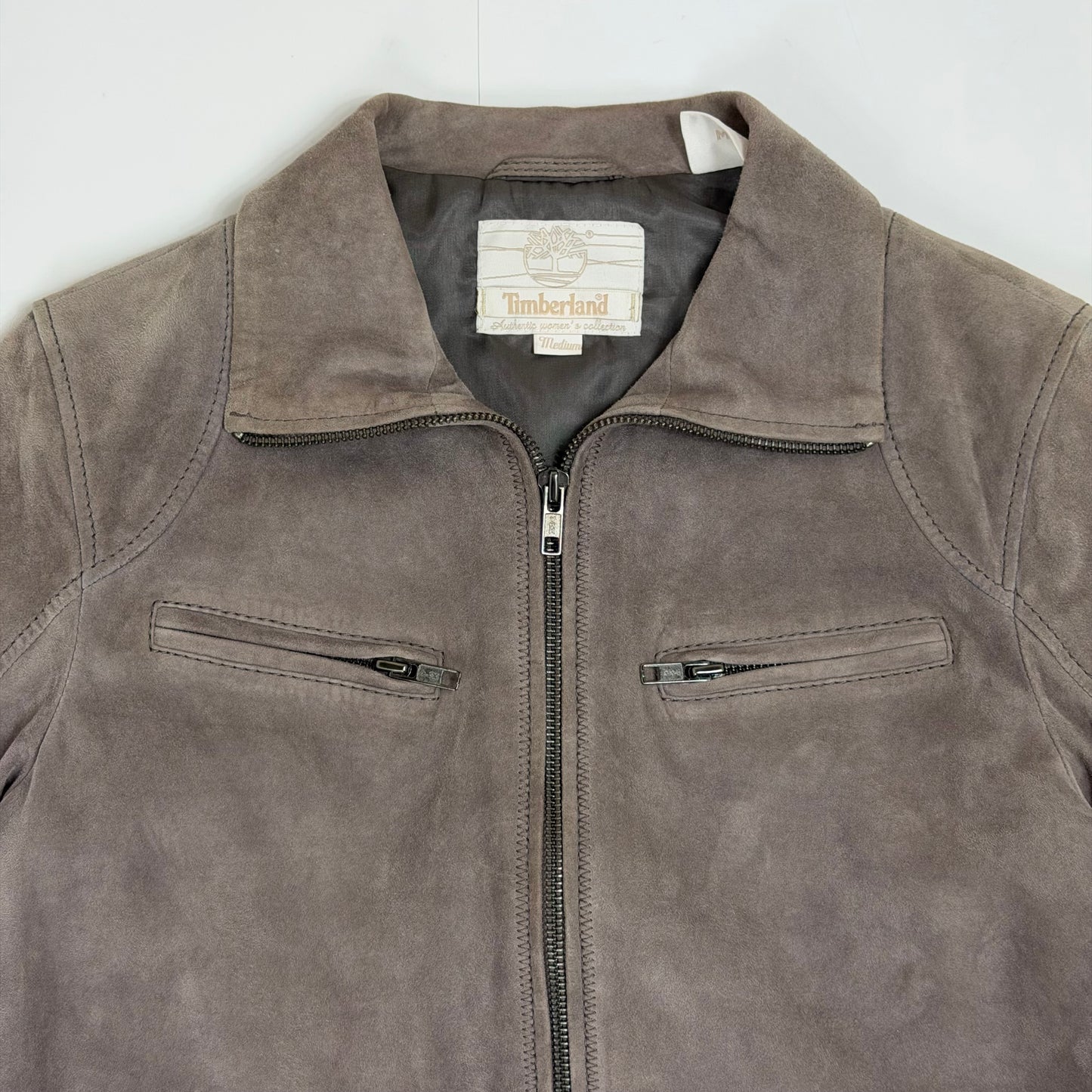 TIMBERLAND Suede Leather Bomber Jacket