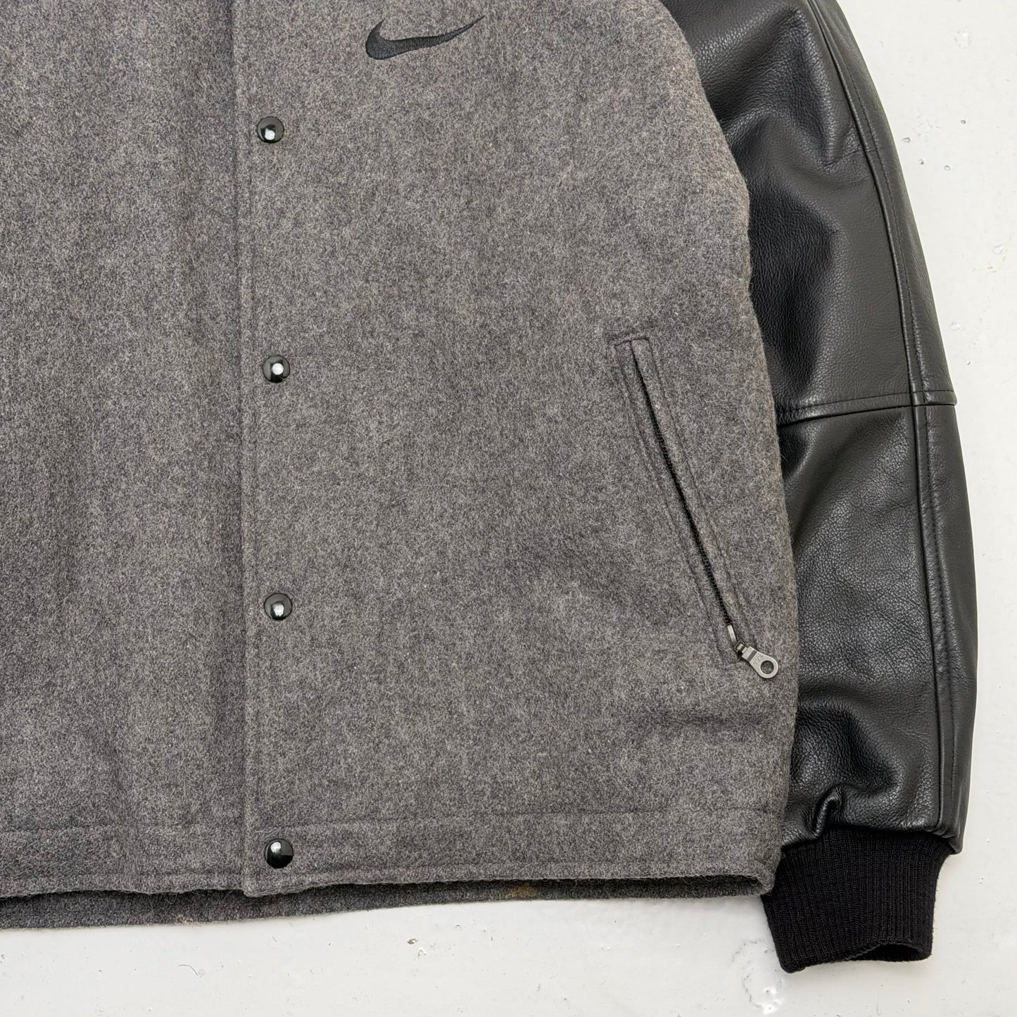 NIKE 1990’s Leather / Wool Letterman Jacket
