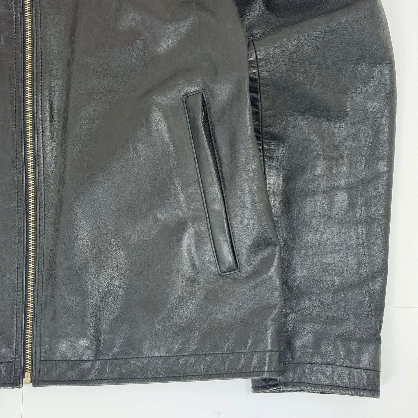 MISSION Biker Style Leather Jacket