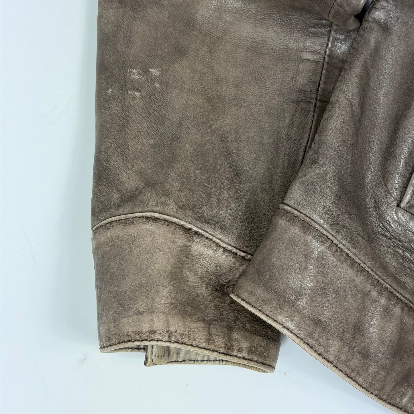 PRINCIPLES Distressed Leather Jacket