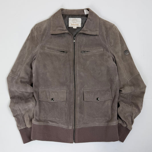 TIMBERLAND Suede Leather Bomber Jacket