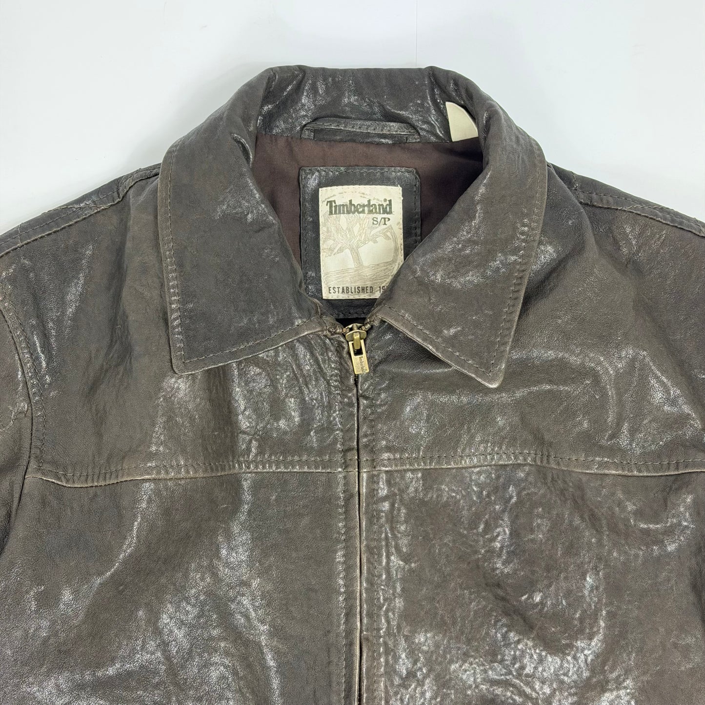 TIMBERLAND Leather Bomber Jacket