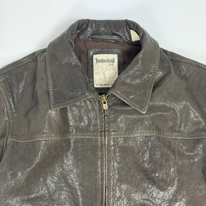 TIMBERLAND Leather Bomber Jacket