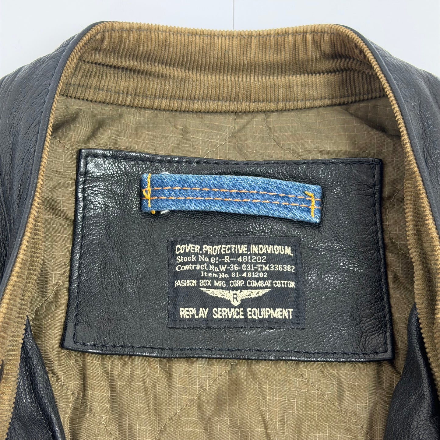 REPLAY Leather Flight Style Jacket