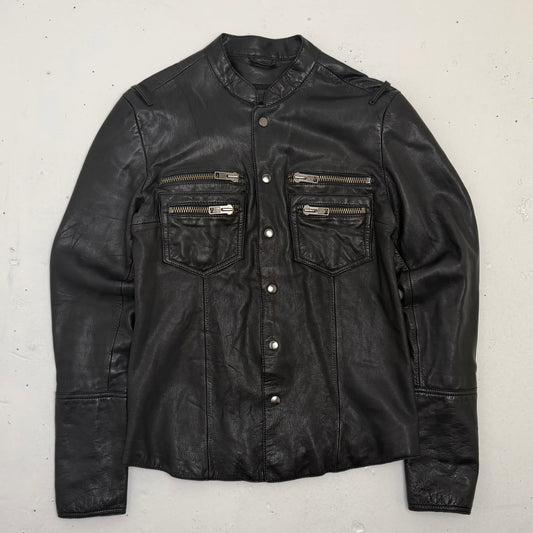 ALLSAINTS Ramones Leather Shirt Jacket