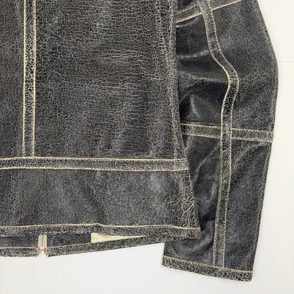 HELIUM Cracked Leather Jacket