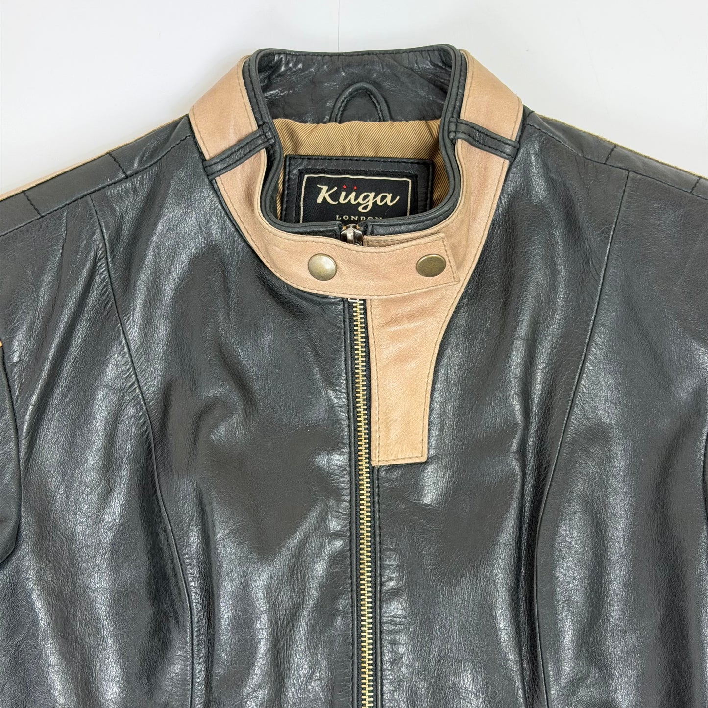 KUGA Biker Style Leather Jacket