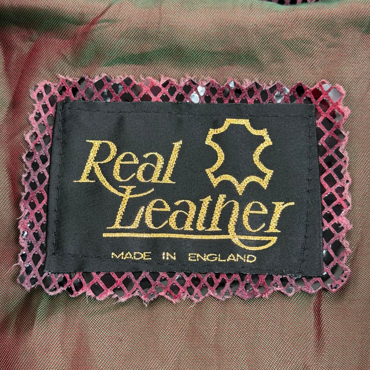 REAL LEATHER Snake Skin Effect Jacket