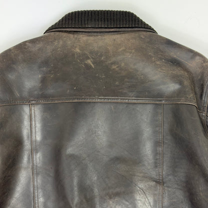 HELIUM Leather Bomber Jacket