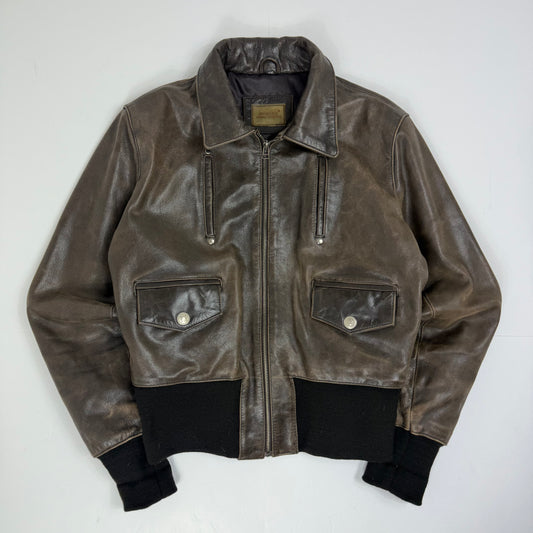 AVIATRIX Leather Bomber Jacket
