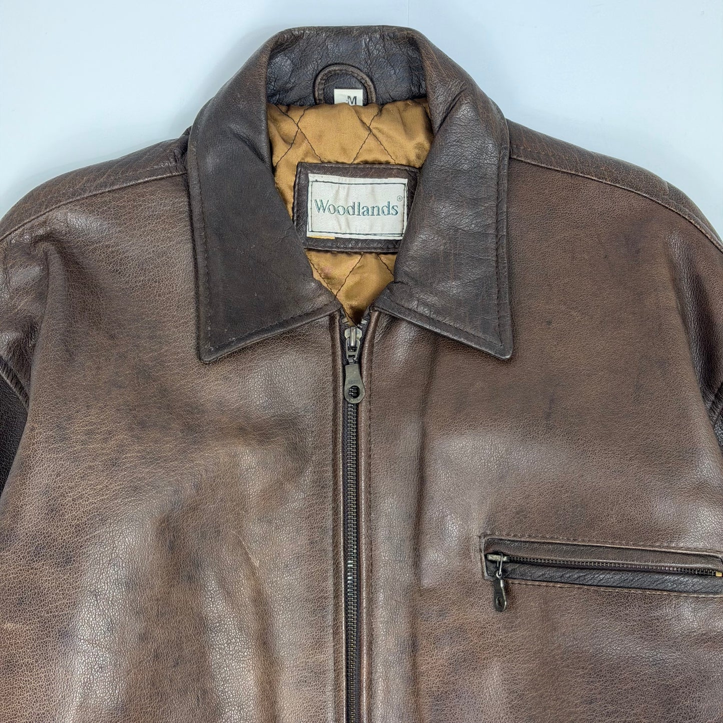 WOODLANDS Leather Bomber Jacket