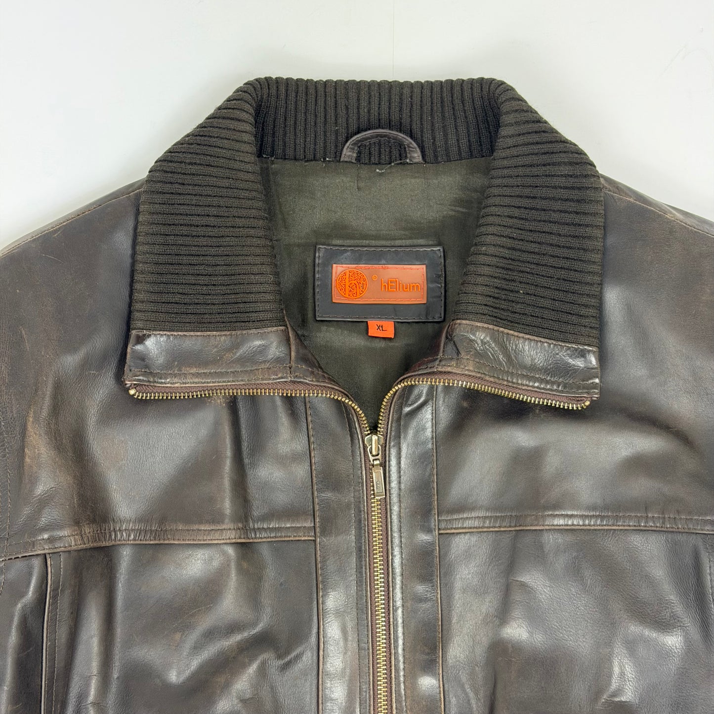 HELIUM Leather Bomber Jacket