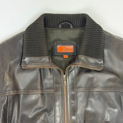 HELIUM Leather Bomber Jacket