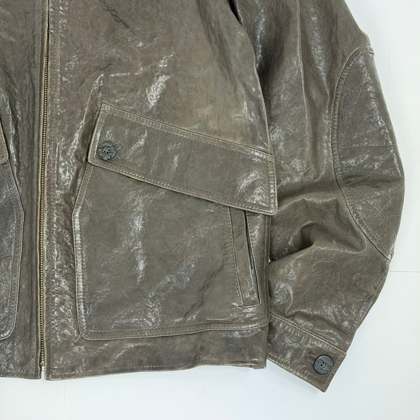 TIMBERLAND Leather Bomber Jacket