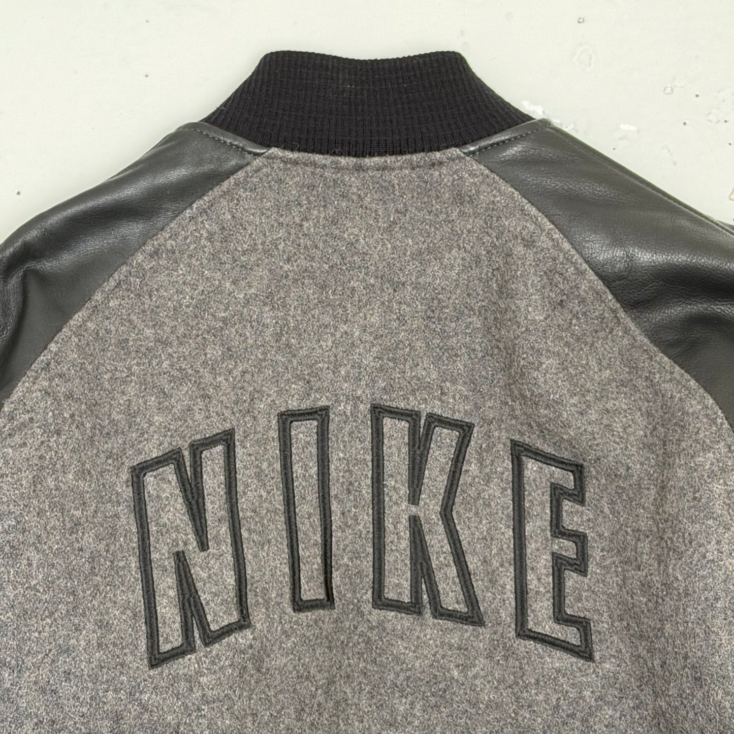 NIKE 1990’s Leather / Wool Letterman Jacket