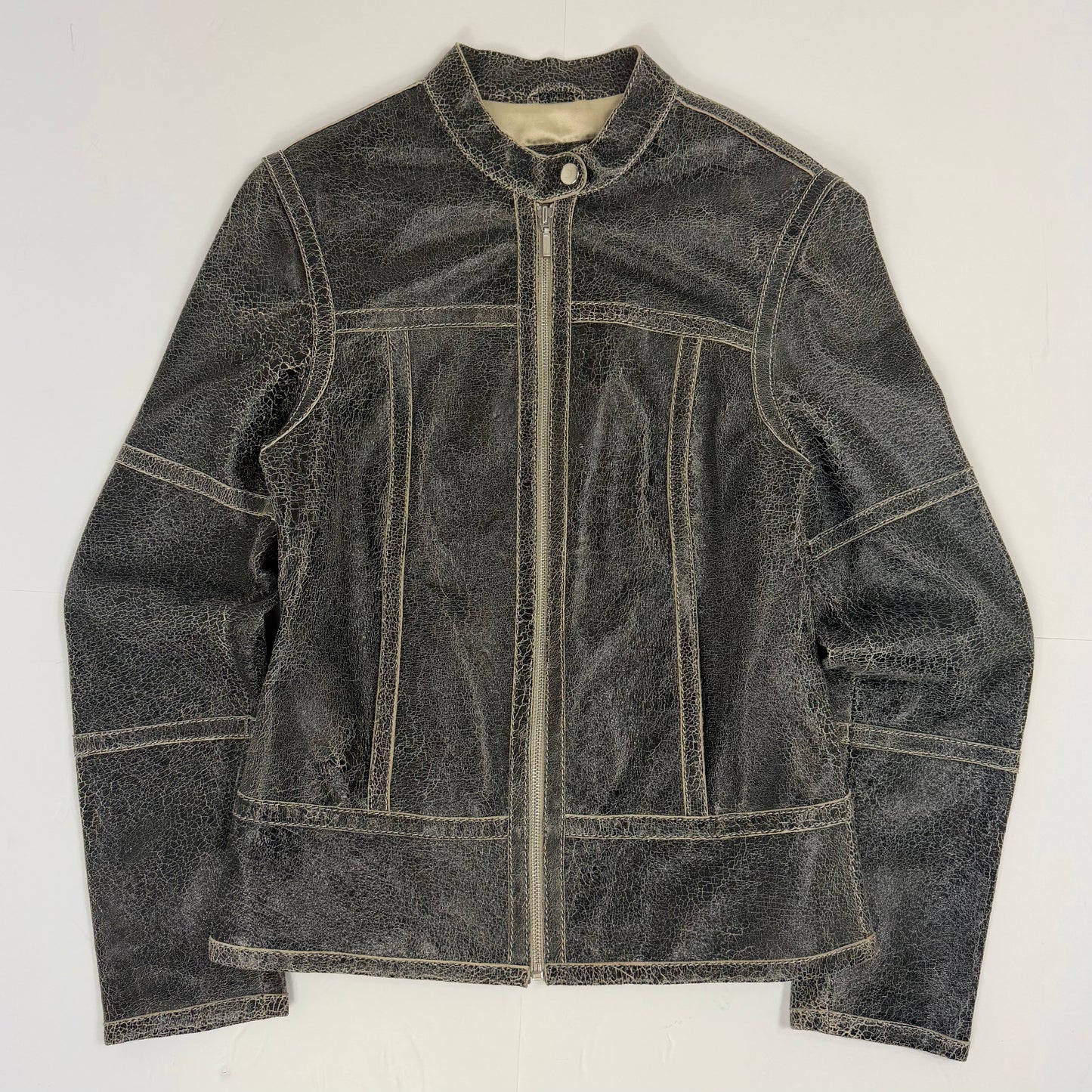 HELIUM Cracked Leather Jacket