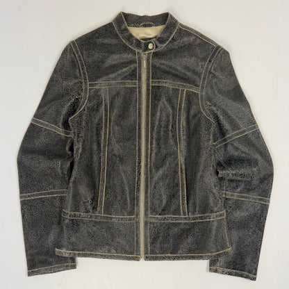 HELIUM Cracked Leather Jacket