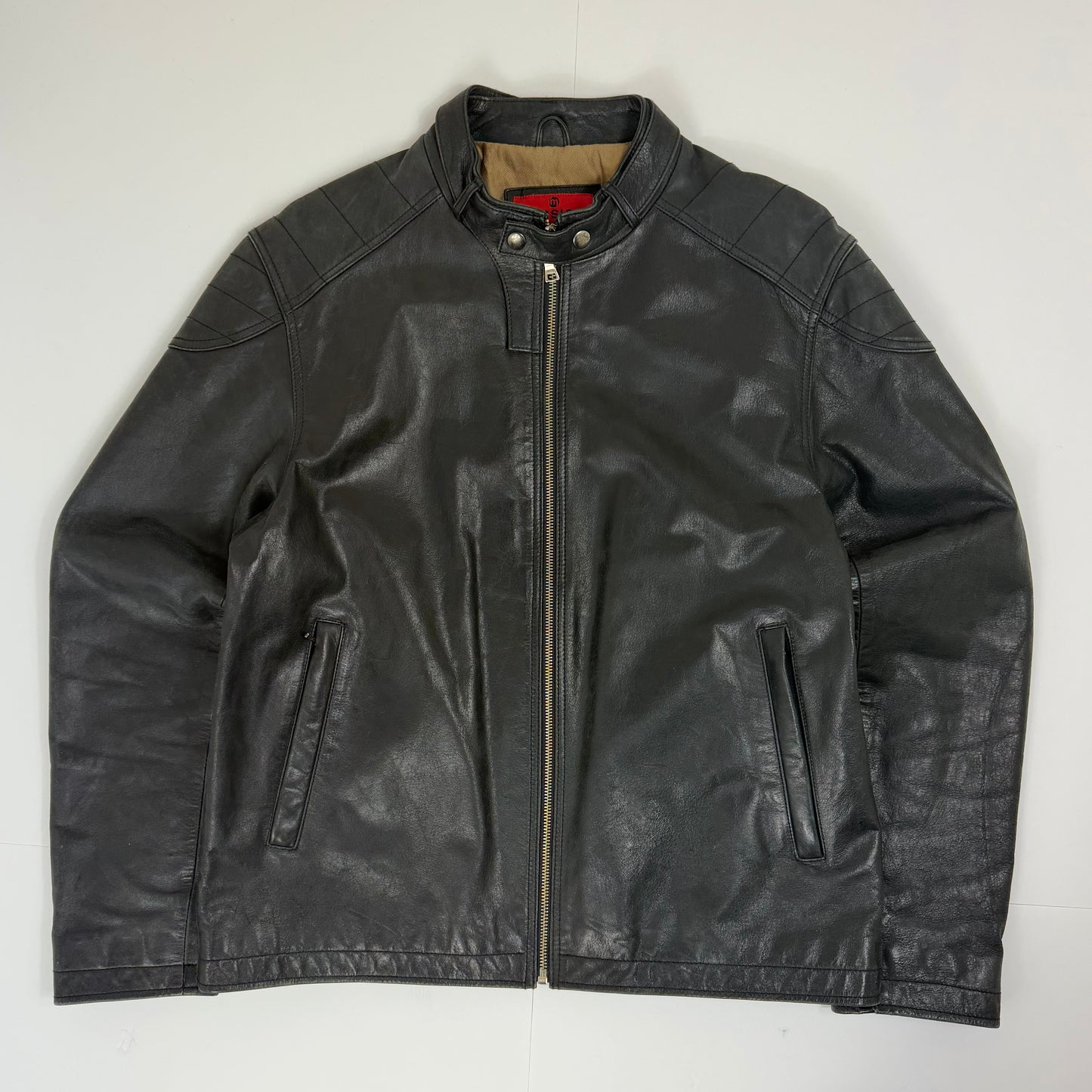 MISSION Biker Style Leather Jacket