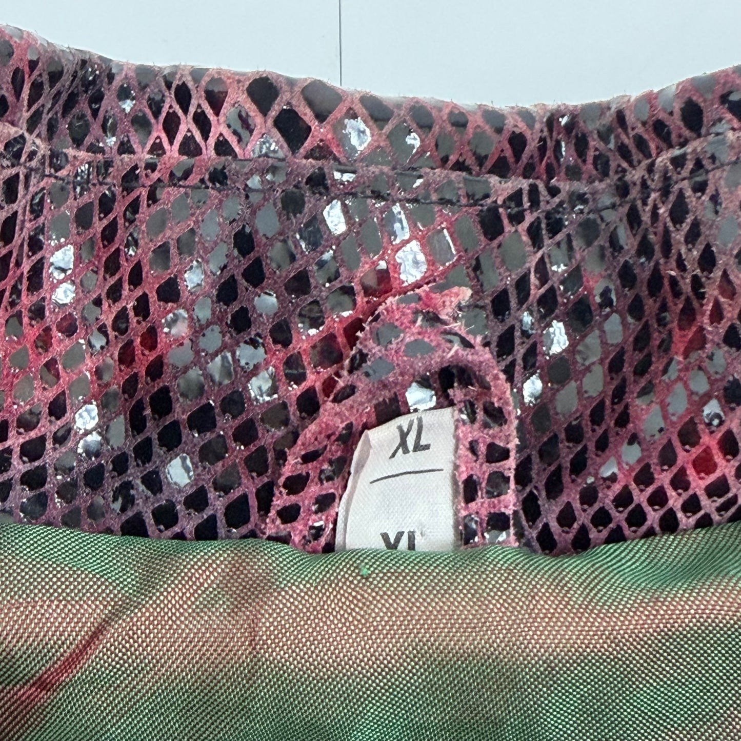 REAL LEATHER Snake Skin Effect Jacket