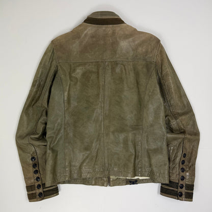 RIVER ISLAND Military Style Leather Jacket