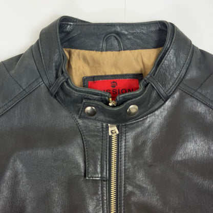MISSION Biker Style Leather Jacket